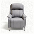 Poltrona reclinabile in tessuto grigio con struttura in metallo 80 x 85 x 100cm