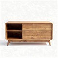 Mobiletto in legno di mango 90 x 40 x 50cm con ripiani e cassetti
