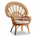 Poltrona in rattan intrecciato con cuscino imbottito dimensioni 80 x 80 x 100cm